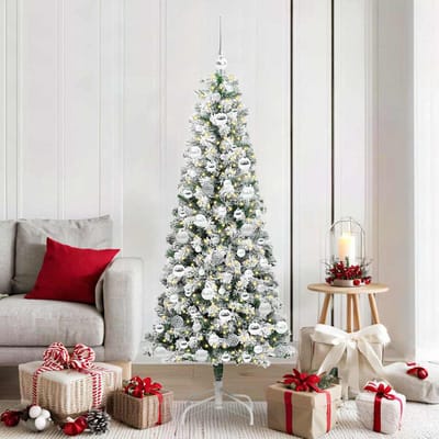 vidaXL - Kunstmatig - Gelen - Kerstboom - met - LED - -striplichten - 180 - cm - PVC