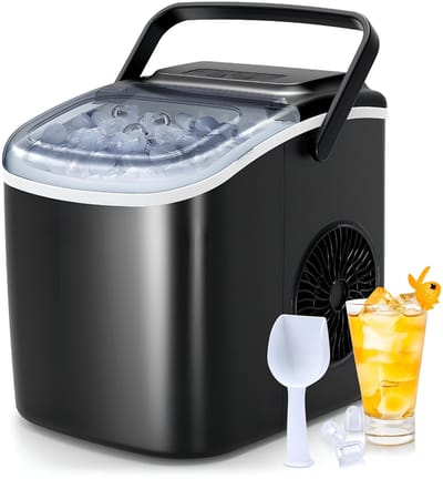 SP® Ijsblokjesmachine - Klaar in 6 Minuten - Ijsklontjes Machine - Ijsblokjesmakers - Zwart - 30cm x 23cm x 29cm