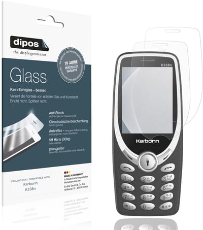 dipos – 2x Matte Pantserfolie geschikt voor Karbonn K338n | 9H Screenprotector