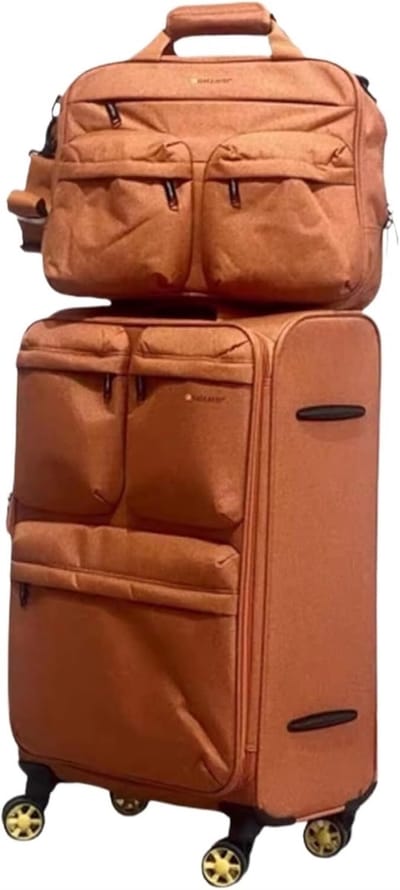Lichtgewicht Koffer Set - Reiskoffer Spinner - Reizen en Opslag - TSA Combinatieslot - 2-delig 28 inch - Oranje