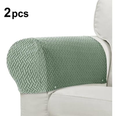 2 stuks/set Stretch Jacquard Armleuning Stoelhoezen Sofa Armhoezen Universele Hoes voor Woonkamer Huisdecoratie Armleuningbeschermer gray