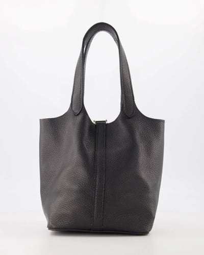 TAS - crossbody- zwart- leer -middel grote aparte tas