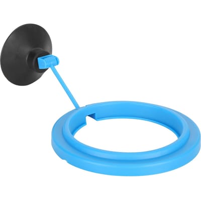 Anneaux d'alimentation pour poissons d'aquarium Bac à poissons Petit distributeur de nourriture flottante avec ventouse Rond blue