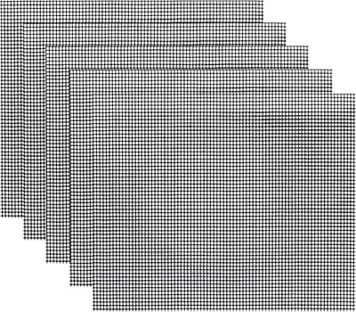 Famanu - Grillmatten, anti-aanbakrooster, grillmat, 42 x 36 cm, teflon net, grillmat, herbruikbaar, BBQ-grillmat voor gasgrill, houtskool, elektrische grill, oven, koken, luchtfriteuse