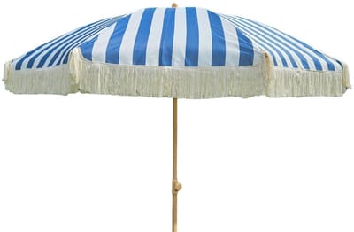 Dailygoods- Strandparasol UV-bescherming 30+ - Ronde Parasol Ø 180 cm - Knikscharnier - Hoogte verstelbaar - Inclusief draagtas - Stabiele metalen stang