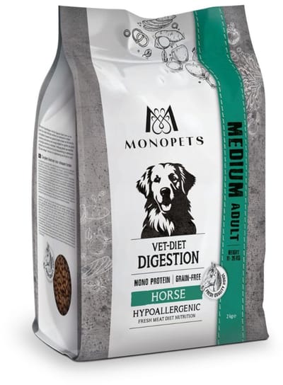 Monopets Vet Diet Digestion Medium Adult Paard - Hondenbrokken - 12 kg