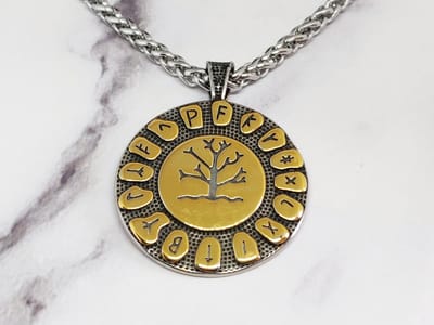 Mei's - Viking Tree of Life - ketting heren - RVS zilver/goud - 50 cm