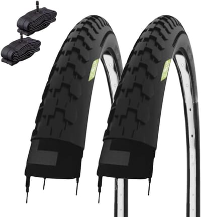 Fietsbanden Set - Banden met binnenbanden - Stadsfiets Onderhoud - Glad Profiel - 26 x 1 1/2 - Zwart