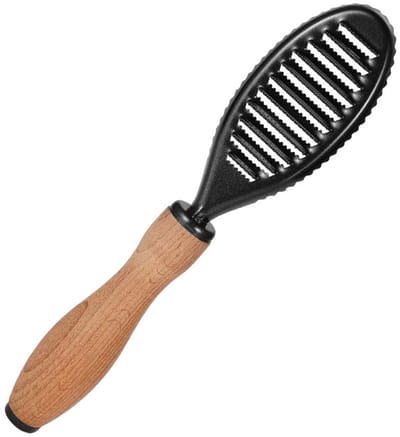Handmatige visschubbenverwijderaar - Roestvrijstalen visschubbenverwijderaar - met houten handvat - Keukengereedschap - Schubben van vis, zalm, forel, baars - Vaatwasserbestendig - Kookgadget