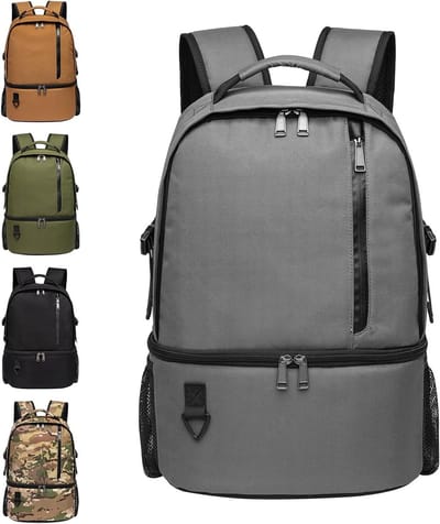 Koelrugzak 28L Geïsoleerde Koeltas voor Picknicks en Kamperen, Dubbele Laag, Lichtgewicht en Lekvrij met Flesopener, Ideaal voor Mannen en Vrouwen, Grijs