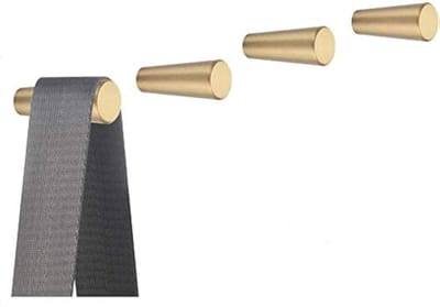 Goodivery ® Stijlvolle Set van Vier Goudkleurige Wandhaken voor Diverse Toepassingen