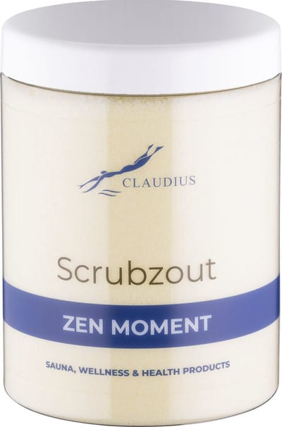 Scrubzout Zen Moment in handige pot - 1250 gram - met witte deksel - Hydraterende Lichaamsscrub