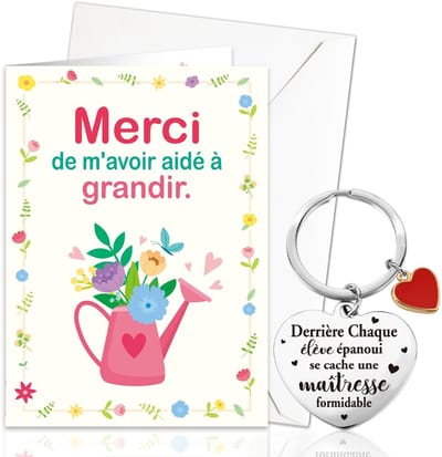 Dailygoods- Bedankkaart Einde van het Jaar - Bedankkaart voor Leraren - Bedankkaartjes - Bedankkaartje - Bedankkaarten Klein - Bedankt voor het Helpen Groeien - Bedankbrief