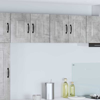 vidaXL - Vaatwasserpaneel - Kalmar - 2 - st - Beton - Grijs - Bewerkt - hout