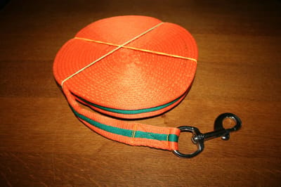 HKM longeerlijn 8 meter - oranje / groen