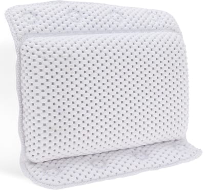 Dailygoods- Badkussen Zacht - Antislip - Neksteun - 8 Zuignappen - Sneldrogend - Ergonomisch Ontwerp - Waterafstotend