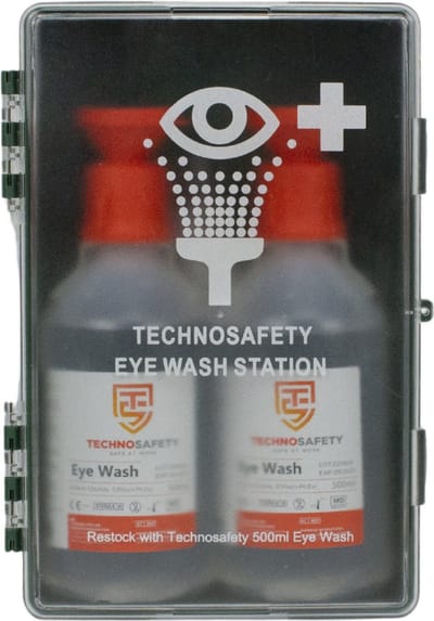 Technosafety Oogspoelstation - Met 2 Flessen - 500ml - Veilig Werken