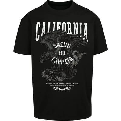 Mister Tee - La Familia Oversize Heren T-shirt - XS - Zwart