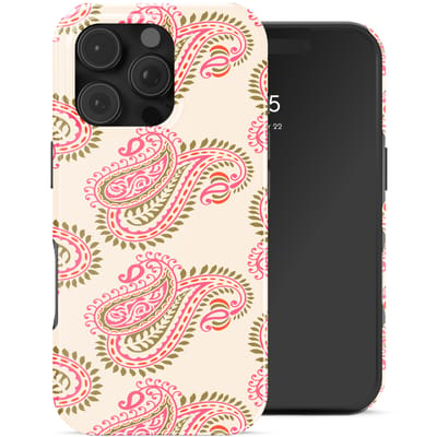 Selencia Hoesje - Geschikt voor Apple iPhone 16 Pro - Backcover - Paisley Blush