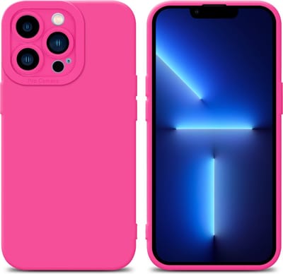Cadorabo Hoesje geschikt voor Apple iPhone 12 PRO MAX in FLUID HOTPINK - Beschermhoes gemaakt van flexibel TPU silicone Cover Fluid Case