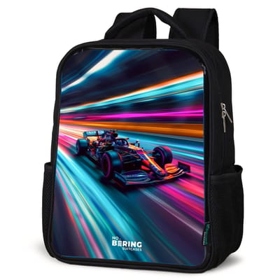 NoBoringSuitcases.com® - Rugzak zwart - Schooltas jongen & meisje - Spectrum speedster - Rugtas voor school - Boekentas kind - Schoolrugzak - Kinderrugzak