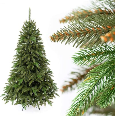Kunstkerstboom 180cm | Materiaal PVC en PE - Premium | kunstkerstbomen natuurlijke uitstraling | nepkerstboom inclusief metalen kerstboomstandaard | Kerstboom |