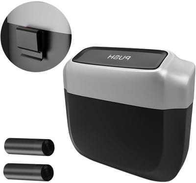 Mini Auto Vuilnisbak - Voertuig Vuilnisbak - Afval Opruimen - Automatisch Deksel - 15.7x4.8x14.5cm - Zilver