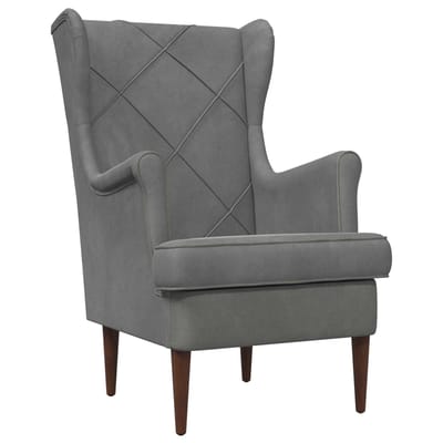 vidaXL - Fauteuil - Donkergrijs - Fluweel