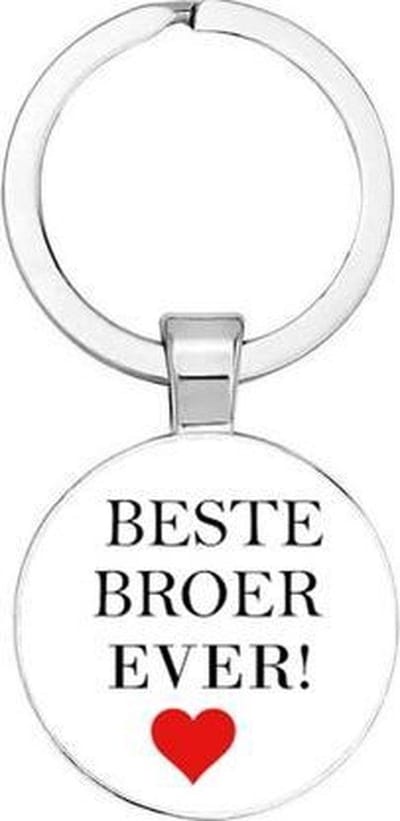 Akyol - Beste broer ever Sleutelhanger - Vriendschap - Leuke kado voor je broer - 2,5 x 2,5 CM