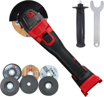 Accu Haakse Slijper - Draadloos Gereedschap - Metaal Bewerken - Borstelloze Motor - 125 mm Schijf - Zwart