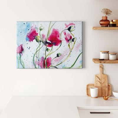 Canvas print DD123083 Watercolour A.S. Création 0,7 x 0,5 m Wit Kantoor Hal/Gang Keuken Slaapkamer Woonkamer