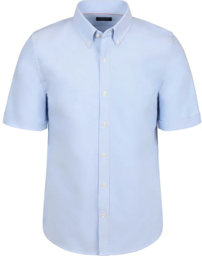 Steppin' Out Short Sleeve Overhemd Oxford Yale Lichtblauw - Maat S - Heren