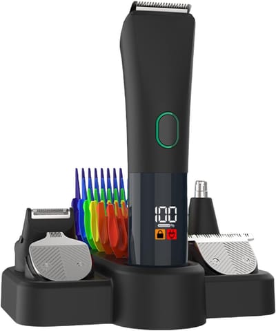 Draadloze Trimmer Set - Baardtrimmer Heren - Persoonlijke Verzorging - 5-in-1 Kit - 90 Min Runtime - Zwart