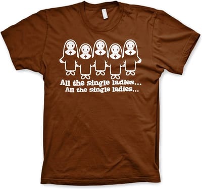 Hybris All The Single Ladies... T-shirt bruin