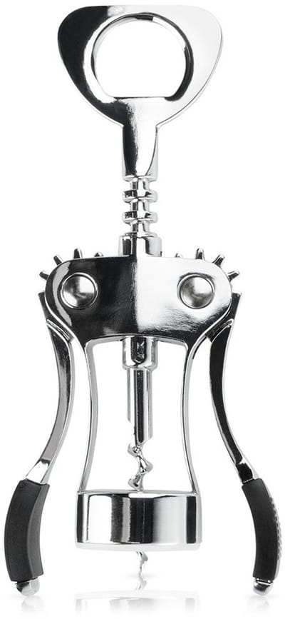 Excellent Houseware - Wijnkorktrekker - 19,5 cm - Metaal - Zilver