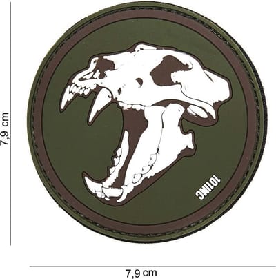 101 Inc Embleem 3D Pvc Sabertooth Tiger Groen  14026