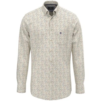 Fynch-Hatton Overhemd Allover Winter Flowers Winter White / male