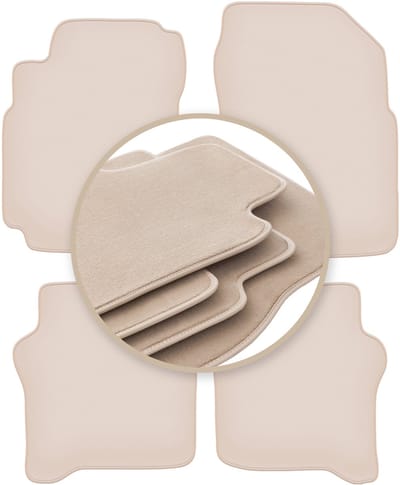 PREMIUM beige matten voor: Nissan Primera P12 stationwagen, sedan, liftback 2001-2007