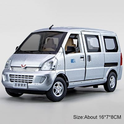 1:24 Schaal Wuling Rongguang Automodel Speelgoed Metaal Diecast Bestelwagen Terugtrek Geluid Licht Barbecue Vrachtwagen Modellen Jongens Sieraden Cadeaus