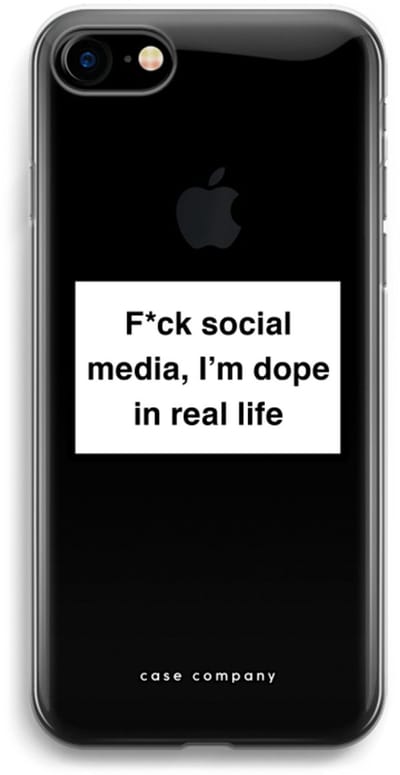 Case Company® - Hoesje geschikt voor iPhone 7 hoesje - I'm dope - Soft Cover Telefoonhoesje - Bescherming aan alle Kanten en Schermrand