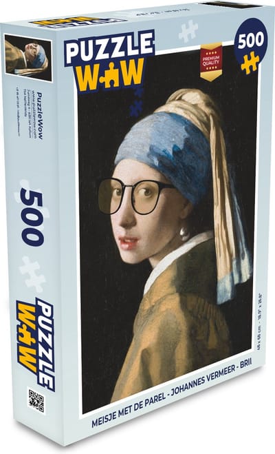 Puzzel Meisje met de parel - Johannes Vermeer - Bril - Legpuzzel - Puzzel 500 stukjes