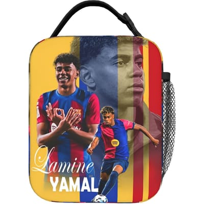 Lamine Y-Yamal Nummer 19 Voetbal Geïsoleerde Lunchtas Lekvrije Lunchcontainer Koeltas Tote Lunchbox College Picknick One Size