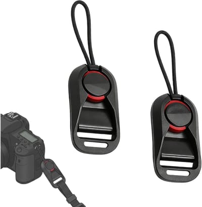 Set van 2 Snelle Camera Strap Connectoren, Universele Clip Adapter met Snelle Ontgrendeling voor Schouderbanden, Polsbanden en Verrekijkers