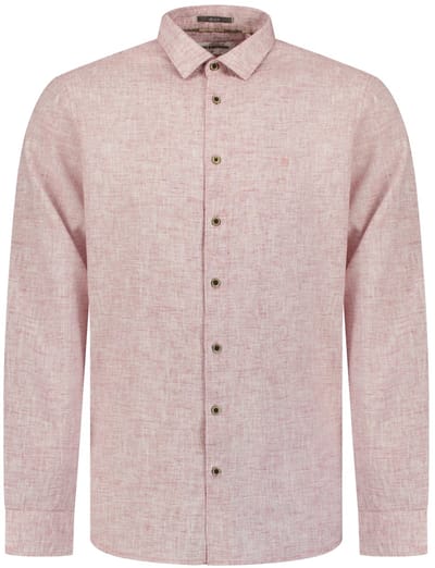 No Excess Shirt two tone with linen mauve