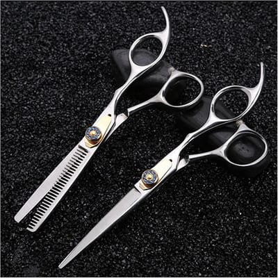 Kappers Schaar Set - Haar Knip Scharen - Haar Knippen - Roestvrij Staal - 2 Delig - Zilver