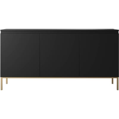 Selsey Bemmi - Dressoir - 150 cm - Zwart met gouden poten