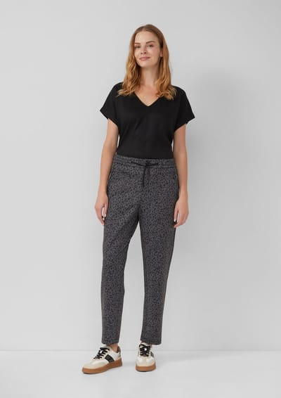 s.Oliver - female - Relaxed fit broek met ritszakken en all-over print