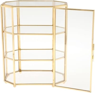 Sieradendoos 3-laags glazen make-up organizer opslag multifunctionele vitrine voor kaptafel decoratie - 215 x 165 x 10 cm - opbergdoos - juwelenkistje make up tafel