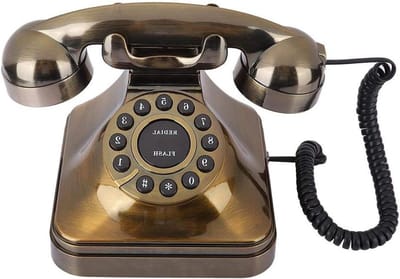 Antieke Vaste Telefoon - Decoratieve Vaste Lijn - Klassieke Woning Decoratie - Digitale Knopkiezer - Klein Lichtgewicht - Brons
