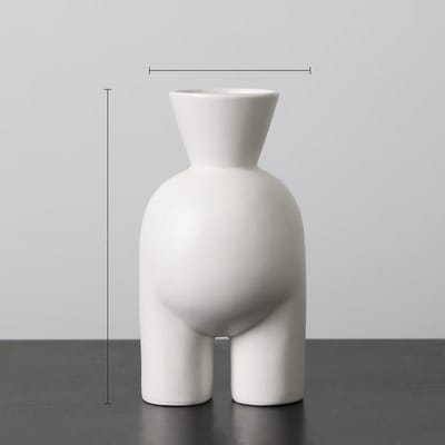 Ins Abstracte Kunst Imitatie Menselijk Lichaam Keramiek Ruimtebesparende Vaas Ornament Bloemschikking Gedroogde Bloemen Woonkamer Eetkamer Werkblad Thuisgebruik White B